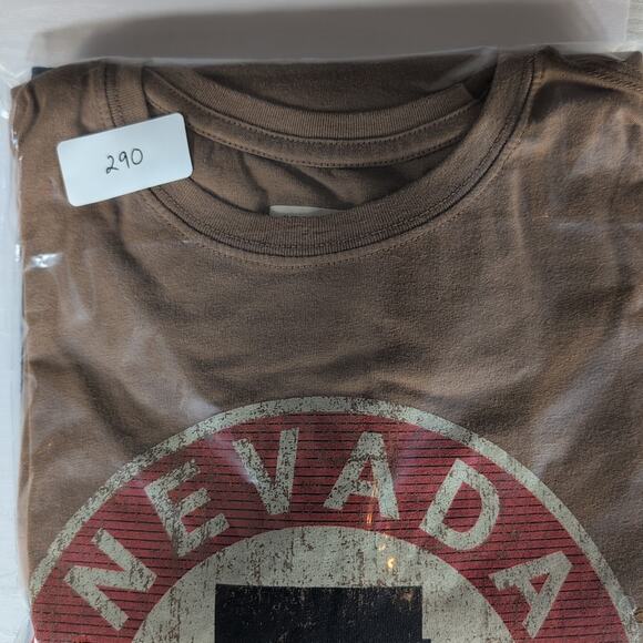 State of Mind Nevada Graphic T-Shirt XL Brown USA Tee Casual - Picture 15 of 16